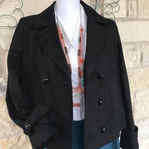 Talbots Black Canvas Blazer